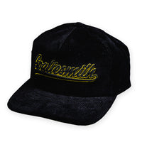 Corduroy Script Snapback